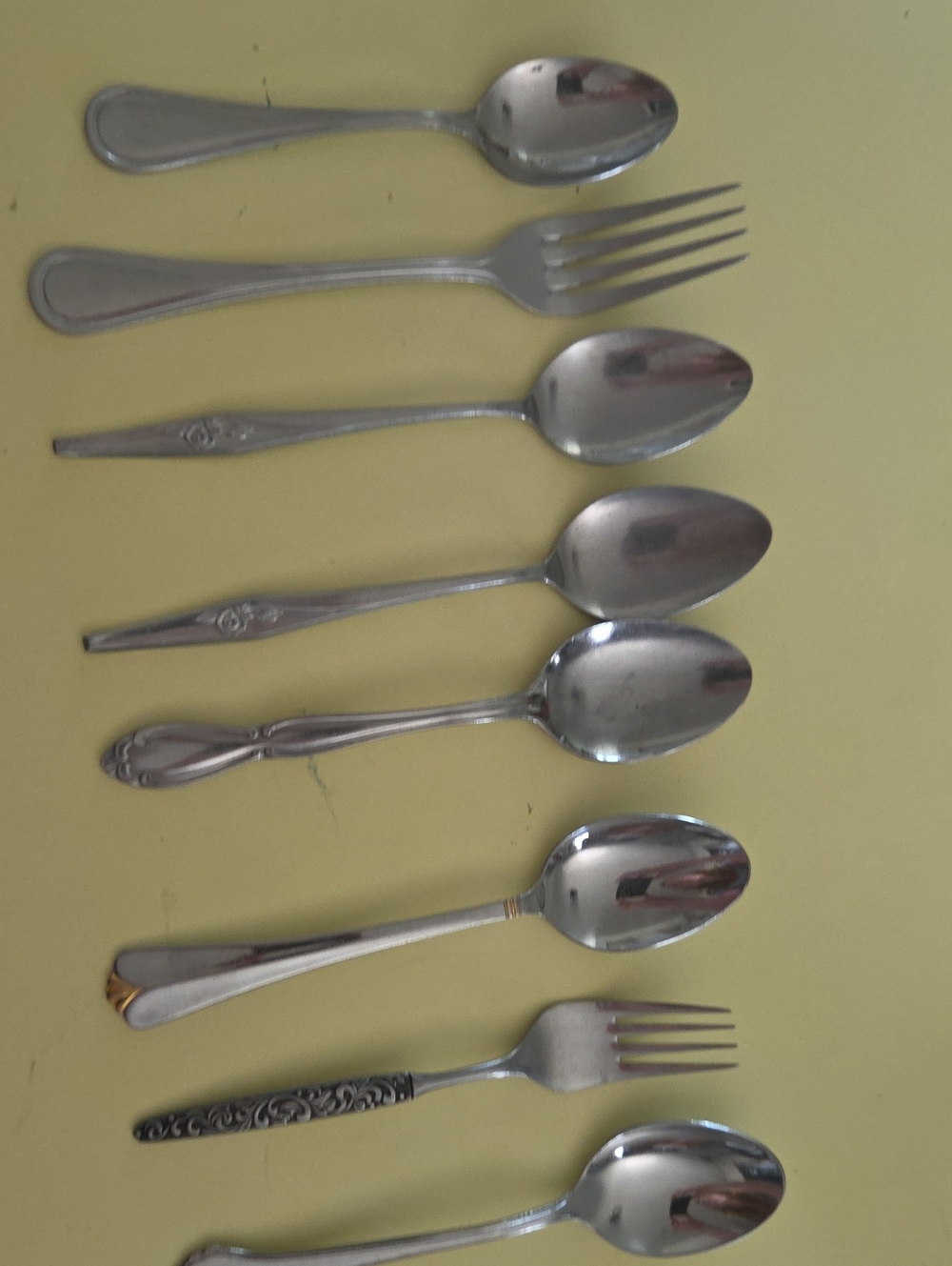 Misc Stainless Steel Silverware 8 Pcs Forks Spoons